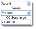 credit card charge on invoice